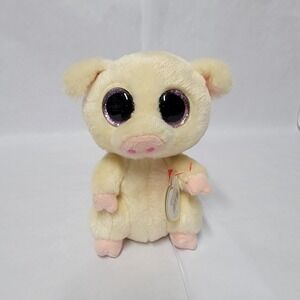 Ty Beanie Boo Pigglesy Pig Plush Toy‎ Sparkly Eyes 6 Inch